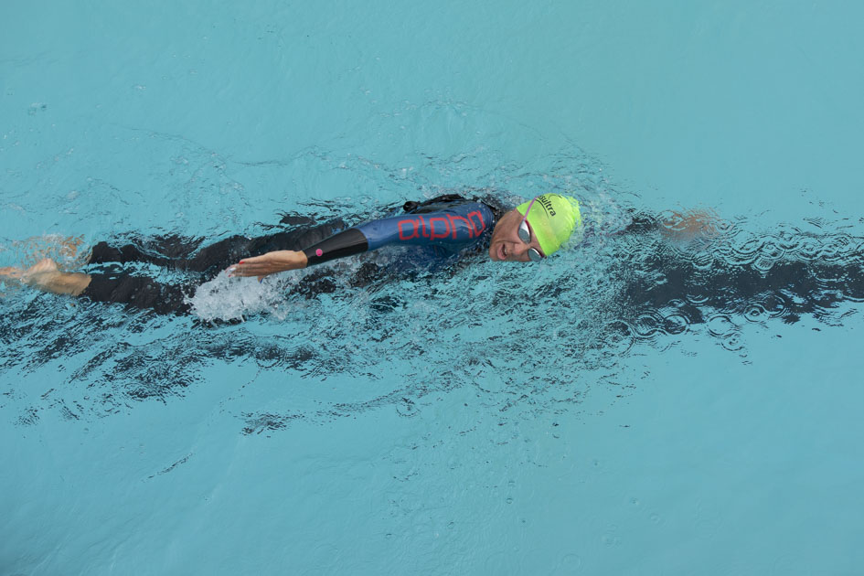 Tanja mit ihrem schönen Schwimmstil
